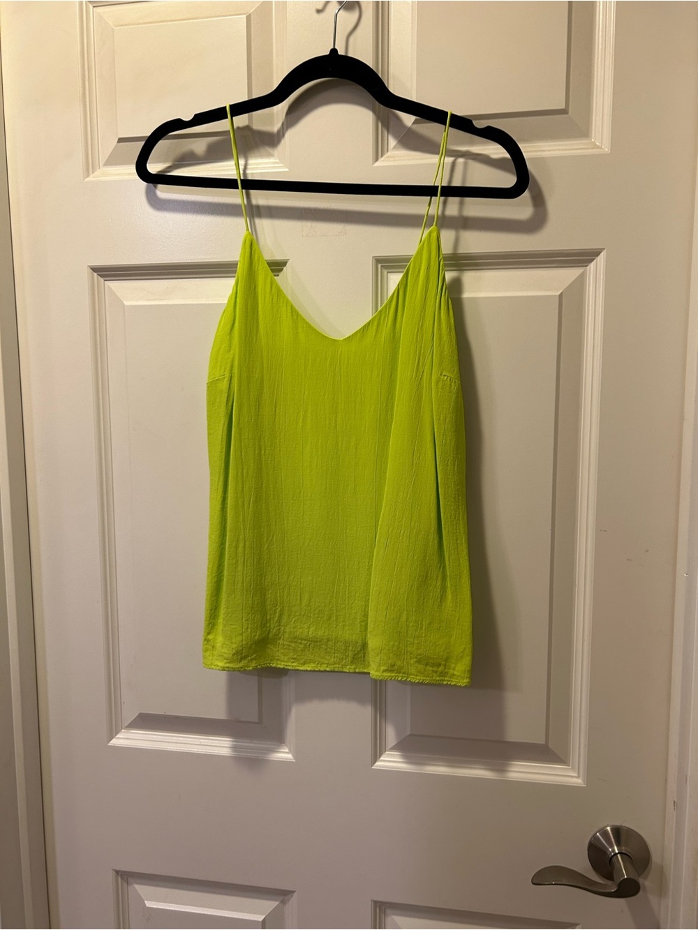 Something Navy Neon Lime Spaghetti Strap V-Neck Cami